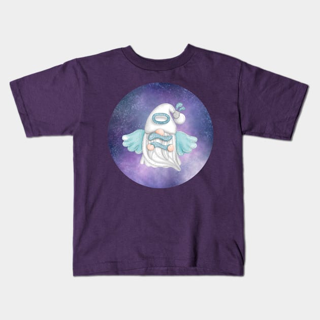 Angel Astro Gnomes Aquarius Kids T-Shirt by PurpleSpiritZone